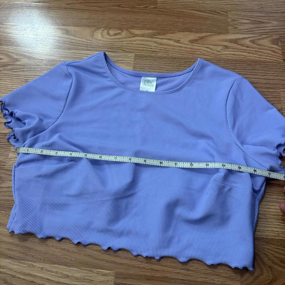 Wild Fable Crewneck Ribbed Cropped Top Size Medium - Picture 5 of 7